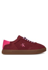 Calvin Klein Sneakersy Low Pro Cups Lace Up Sue Mix Mg HW0HW02683 Bordowy. Kolor: czerwony. Materiał: skóra, zamsz #1