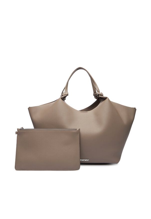 DKNY Torebka R42BAE48 Beżowy. Kolor: beżowy. Materiał: skórzane