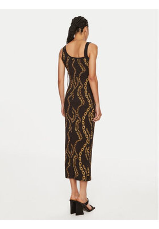 Versace Jeans Couture Sukienka codzienna 77HAO978 Czarny Slim Fit. Okazja: na co dzień. Kolor: czarny. Materiał: bawełna. Typ sukienki: proste. Styl: casual