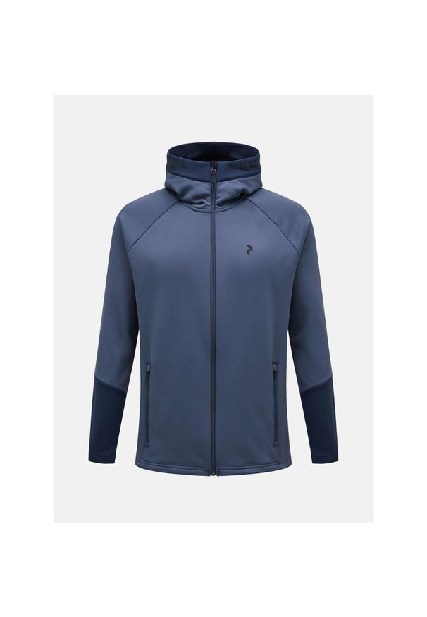 Bluza Peak Performance męska Rider Zip Hood. Kolor: niebieski