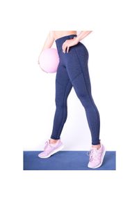 2SkIN - Granatowe legginsy sportowe kształtujące pośladki damskie 2skin JUST NAVY. Stan: podwyższony. Kolor: niebieski. Materiał: poliester, elastan #1