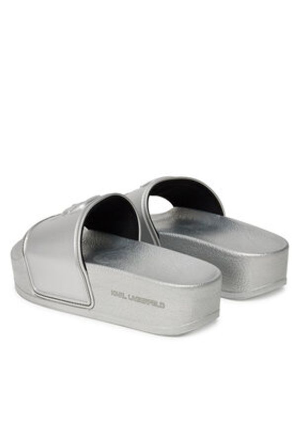 Karl Lagerfeld - KARL LAGERFELD Klapki Kondo Maxi KL80819M Srebrny. Kolor: srebrny. Materiał: syntetyk