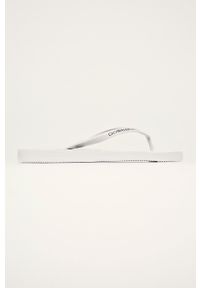 Calvin Klein Jeans - Japonki. Kolor: biały. Materiał: syntetyk, materiał, guma. Wysokość obcasa: bez obcasa #1
