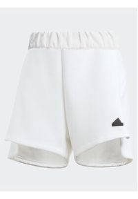 Adidas - adidas Szorty sportowe Z.N.E. IN5149 Biały Loose Fit. Kolor: biały. Materiał: bawełna, syntetyk