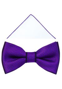 Modini - Fioletowo-granatowa mucha A278. Kolor: wielokolorowy, fioletowy, niebieski. Materiał: poliester, tkanina. Styl: elegancki #1