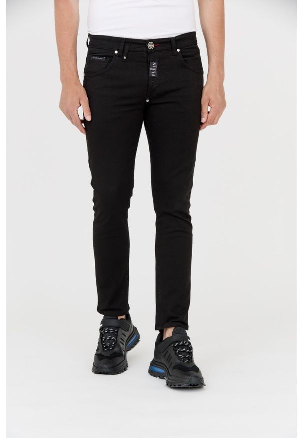 Philipp Plein - PHILIPP PLEIN Czarne męskie jeansy. Kolor: czarny
