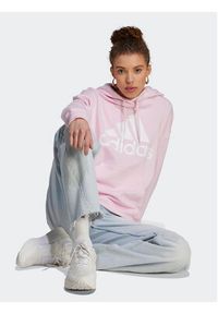 Adidas - adidas Bluza Essentials Big Logo Oversized French Terry Hoodie IL3319 Różowy Loose Fit. Kolor: różowy. Materiał: bawełna #6