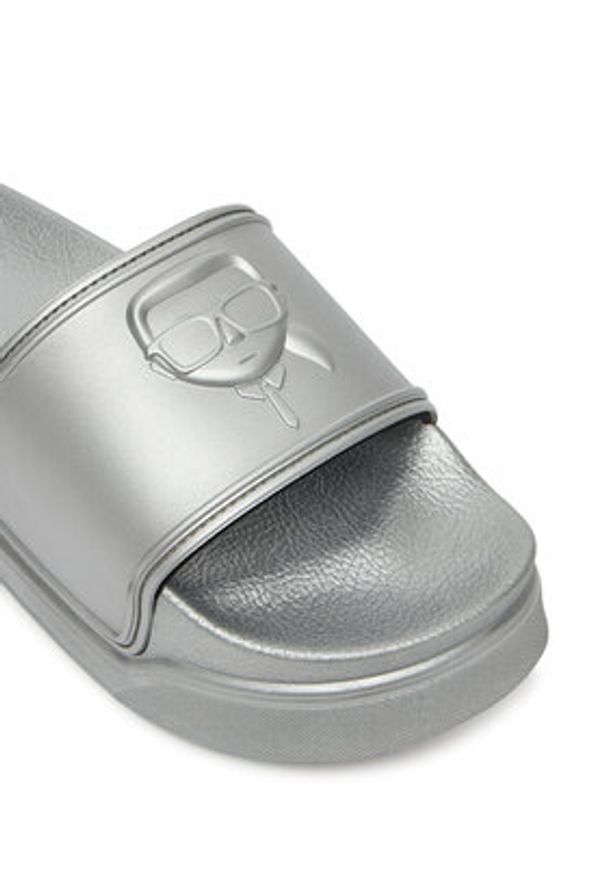 Karl Lagerfeld - KARL LAGERFELD Klapki Kondominium KL88819 Srebrny. Kolor: srebrny. Materiał: syntetyk