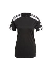 Adidas - Koszulka damska adidas Squadra 21. Kolor: biały, wielokolorowy, czarny. Materiał: jersey. Długość rękawa: krótki rękaw. Długość: krótkie