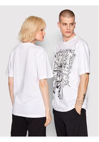 Market T-Shirt Unisex Backboard Breaker 399001073 Biały Relaxed Fit. Kolor: biały. Materiał: bawełna