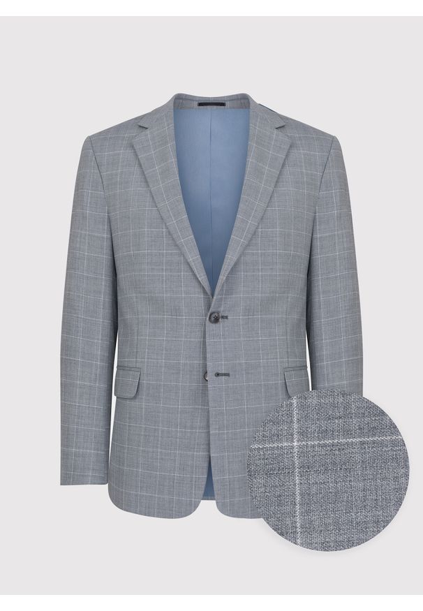 Pako Lorente - PAKO LORENTE – Szara marynarka garniturowa z wełną. Kolor: szary. Materiał: wełna. Styl: elegancki
