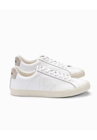 Veja - VEJA - Białe sneakersy ze skóry Esplar. Nosek buta: okrągły. Kolor: biały. Materiał: skóra. Wzór: gładki. Obcas: na płaskiej podeszwie #3