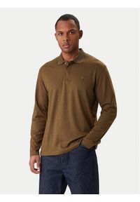 Jack & Jones Polo Crodney 12259645 Khaki Regular Fit. Typ kołnierza: polo. Kolor: brązowy. Materiał: bawełna #1