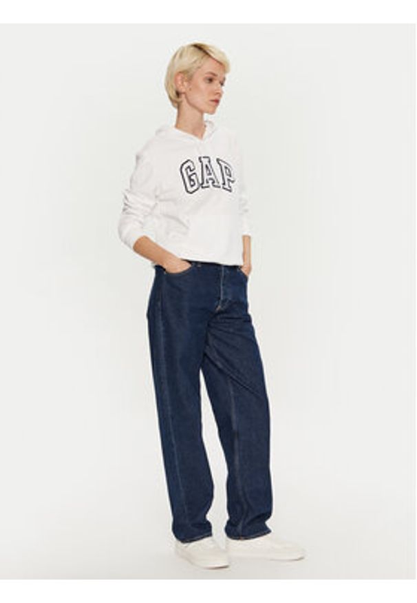 GAP - Gap Bluza 870537-01 Biały Regular Fit. Kolor: biały. Materiał: bawełna