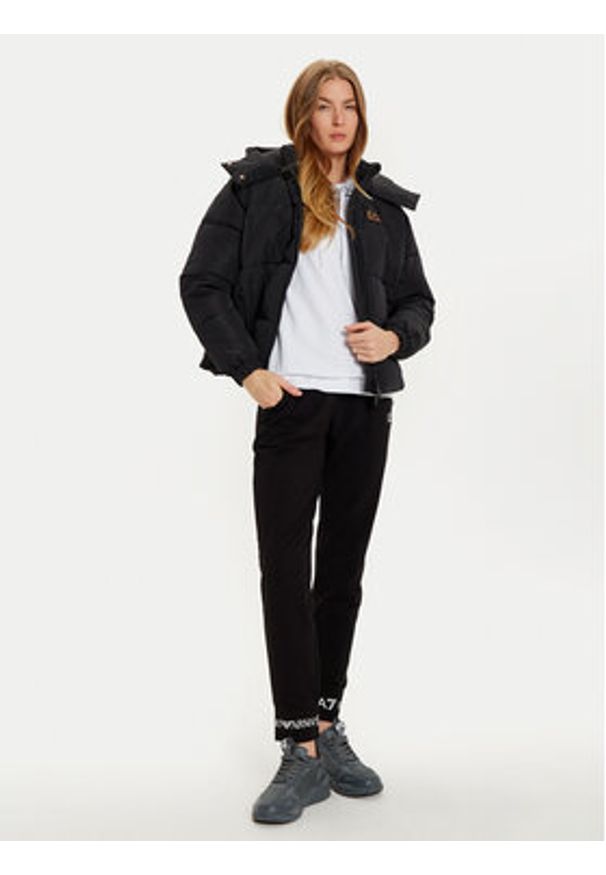 EA7 Emporio Armani Dres 8NTV52 TJTXZ 21BA Czarny Regular Fit. Kolor: czarny. Materiał: bawełna