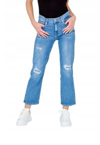 7 FOR ALL MANKIND Niebieskie jeansy Straight. Kolor: niebieski