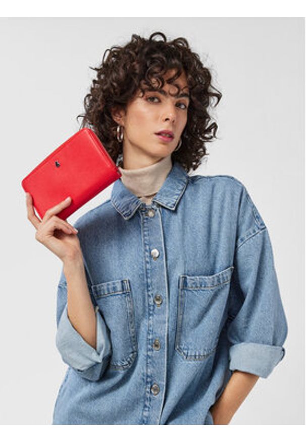 Tous - TOUS Portfel Balletera M. New Dubai 2001689817 Czerwony. Kolor: czerwony. Materiał: skóra