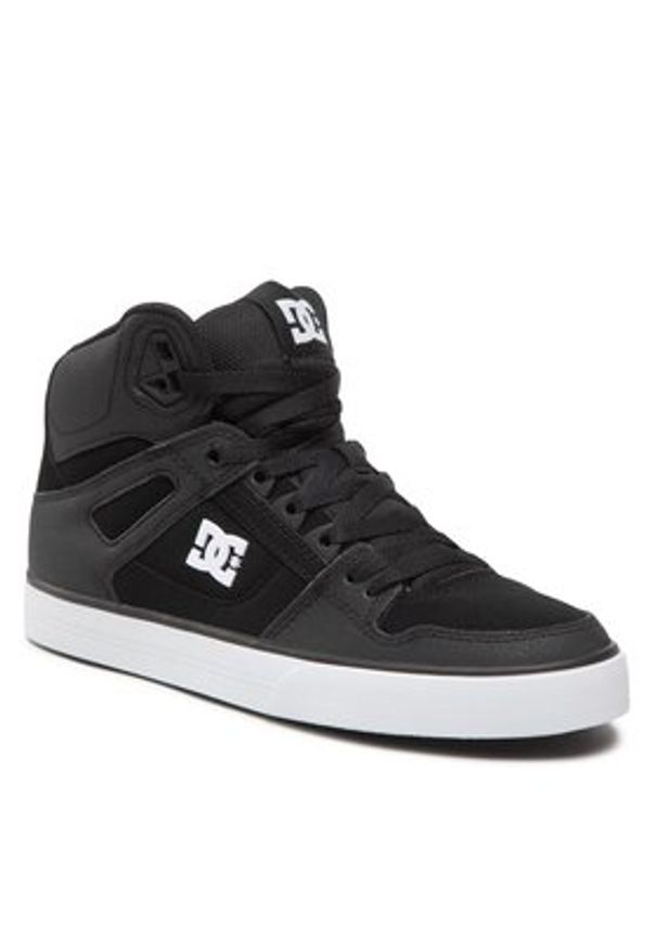 DC Sneakersy Pure High-Top Wc ADYS400043 Czarny. Kolor: czarny. Materiał: skóra