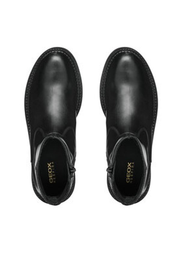 Geox Botki D Serilda D46WYB 00043 C9999 Czarny. Kolor: czarny. Materiał: skóra