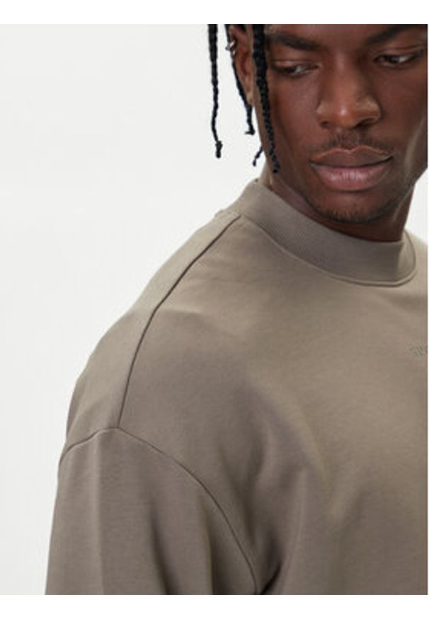 Hugo - HUGO Bluza Dapocrew 50525892 Beżowy Relaxed Fit. Kolor: beżowy. Materiał: bawełna