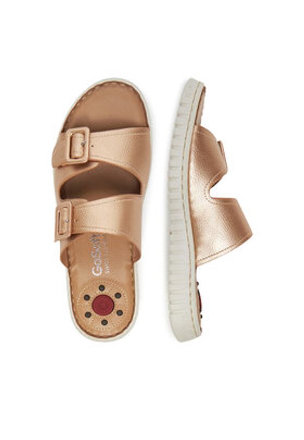 Go Soft Klapki LA3J9143-1 Złoty. Kolor: złoty. Materiał: materiał, syntetyk