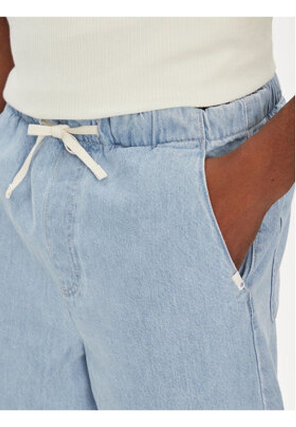 Element Szorty jeansowe Chillin ELYDS00103 Błękitny Relaxed Fit. Kolor: niebieski. Materiał: bawełna