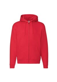 FRUIT OF THE LOOM - Bluza Męska Premium Z Pełnym Zamkiem Błyskawicznym. Kolor: czerwony