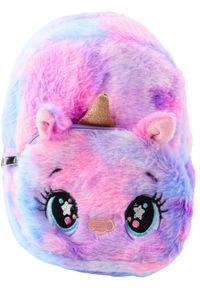 NoName - Plecak Dziecięcy Pluszowy Jednorożec Niebiesko-Różowy Pastelowy 20cm 3L. Kolor: niebieski, wielokolorowy, różowy #1