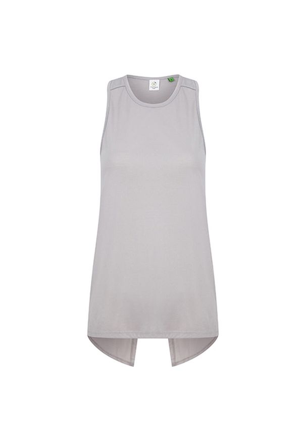 TOMBO - Koszulka Damska Z Odkrytymi Plecami. Kolor: szary. Sport: turystyka piesza