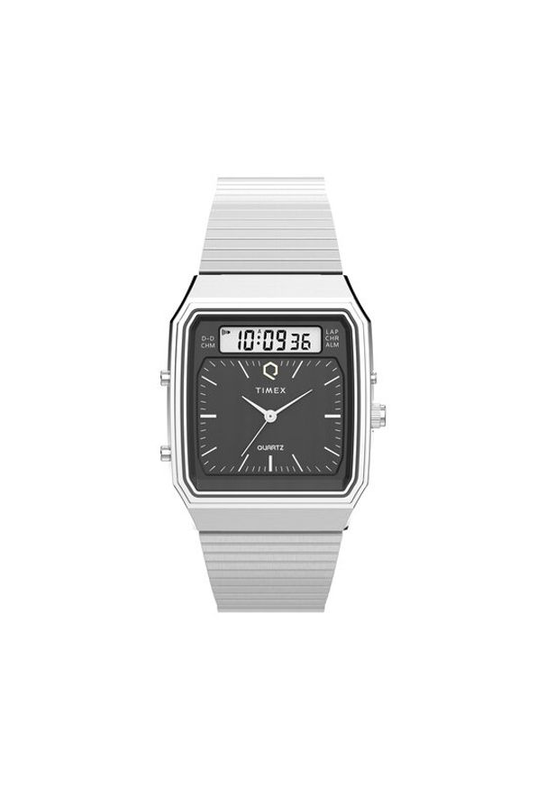 Timex Zegarek Q Timex® 1982 Ana-Digi Reissue Chronograph TW2Y05900 Srebrny. Kolor: srebrny