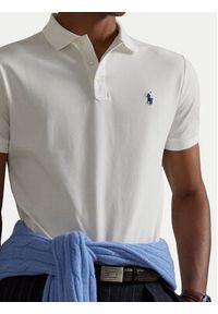 Polo Ralph Lauren Polo 710941439002 Biały Custom Slim Fit. Typ kołnierza: polo. Kolor: biały. Materiał: bawełna #4