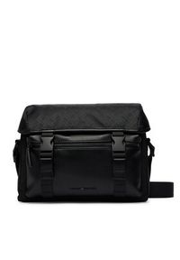 TOMMY HILFIGER - Tommy Hilfiger Saszetka Th Nylon Jacquard Satchel AM0AM14404 Czarny. Kolor: czarny. Materiał: materiał #6