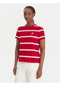 TOMMY HILFIGER - Tommy Hilfiger T-Shirt Script WW0WW47809 Czerwony Regular Fit. Kolor: czerwony. Materiał: bawełna #1