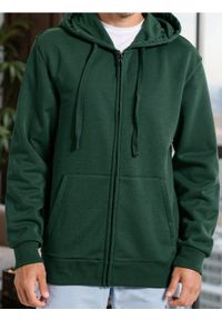 Sinsay - Bluza z kapturem - zielony. Typ kołnierza: kaptur. Kolor: zielony