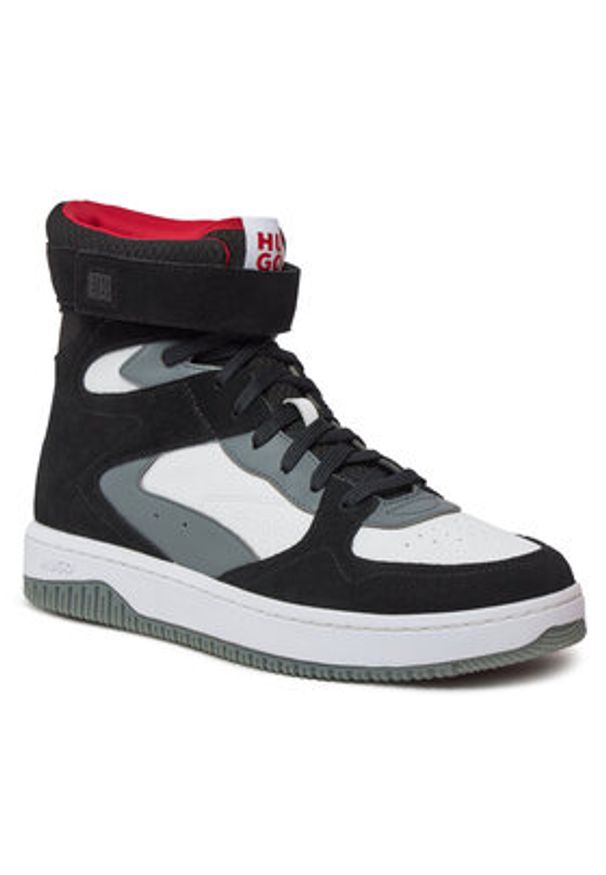 Hugo Sneakersy Kilian Hito 50510215 Biały. Kolor: czarny, biały. Materiał: materiał