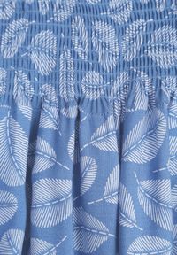 Born2be - Niebieskie Spodnie z Bawełny Kuloty z Gumką w Pasie Karemisia. Kolor: niebieski. Materiał: bawełna. Wzór: aplikacja. Sezon: lato #4