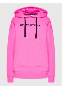 DKNY Sport Bluza DPPT8774 Różowy Oversize. Kolor: różowy. Materiał: bawełna. Styl: sportowy #1