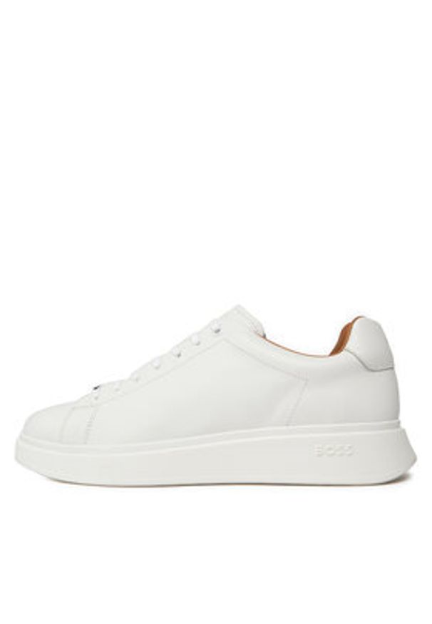BOSS - Boss Sneakersy Bulton Runn 50497887 Biały. Kolor: biały. Materiał: skóra