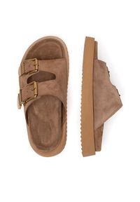 Badura Klapki CYCLAMEN-80033-25 Beżowy. Kolor: beżowy. Materiał: skóra, zamsz #3