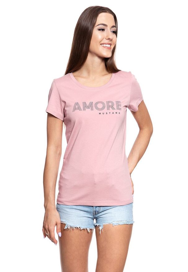 Mustang - MUSTANG T SHIRT DAMSKI Alexia C Print 1008972 8148. Wzór: nadruk