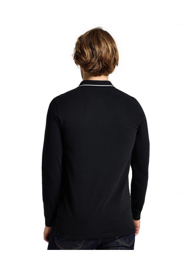 Lee - MESKA KOSZULKA POLO LEE LS PIQUE POLO BLACK BLACK 112322786. Typ kołnierza: polo