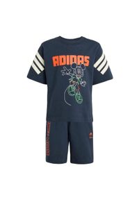 Adidas - Zestaw Disney Mickey Mouse Tee Kids. Kolor: wielokolorowy, pomarańczowy, żółty, biały, fioletowy. Wzór: motyw z bajki