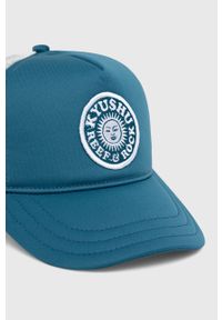 Superdry czapka z aplikacją. Kolor: niebieski. Wzór: aplikacja #2