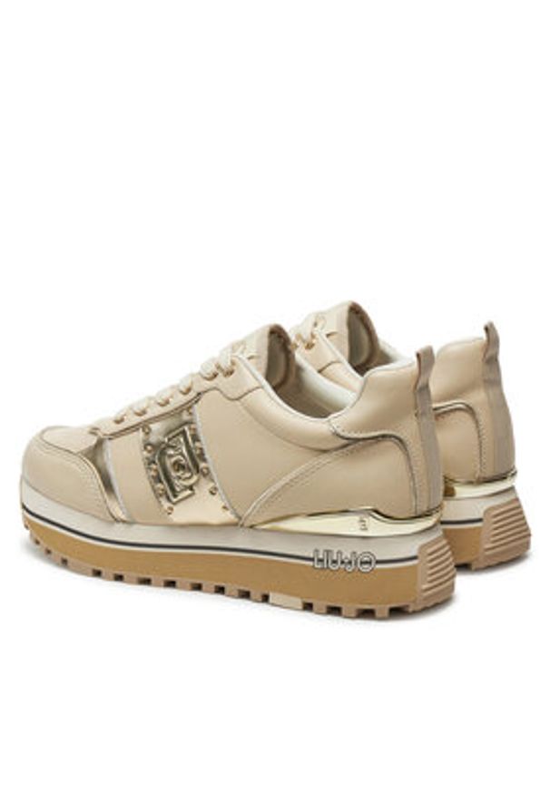 Liu Jo Sneakersy Maxi Wonder 71 BF4003 P0102 Beżowy. Kolor: beżowy. Materiał: skóra