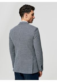 Pako Lorente - PAKO LORENTE – Granatowa marynarka w pepitkę. Kolor: niebieski, beżowy. Materiał: poliester, bawełna #5