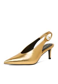 Gino Rossi - GINO ROSSI Czółenka CEO-ROSE-LT2678-1-N Złoty. Kolor: złoty. Materiał: skóra #11