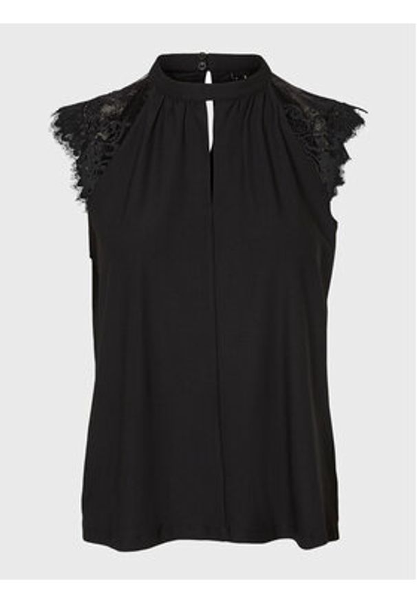 Vero Moda Bluzka Milla 10226072 Czarny Regular Fit. Kolor: czarny. Materiał: syntetyk
