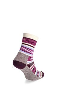 Skarpety merino męskie Smartwool Everyday Cabin Games Crew Socks. Kolor: fioletowy