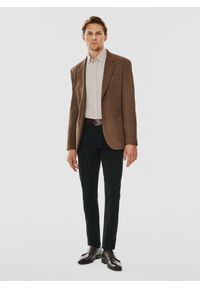 Pako Lorente - PAKO LORENTE – Brązowa marynarka męska. Kolor: brązowy, zielony. Materiał: poliester, wiskoza, elastan. Sezon: jesień #3