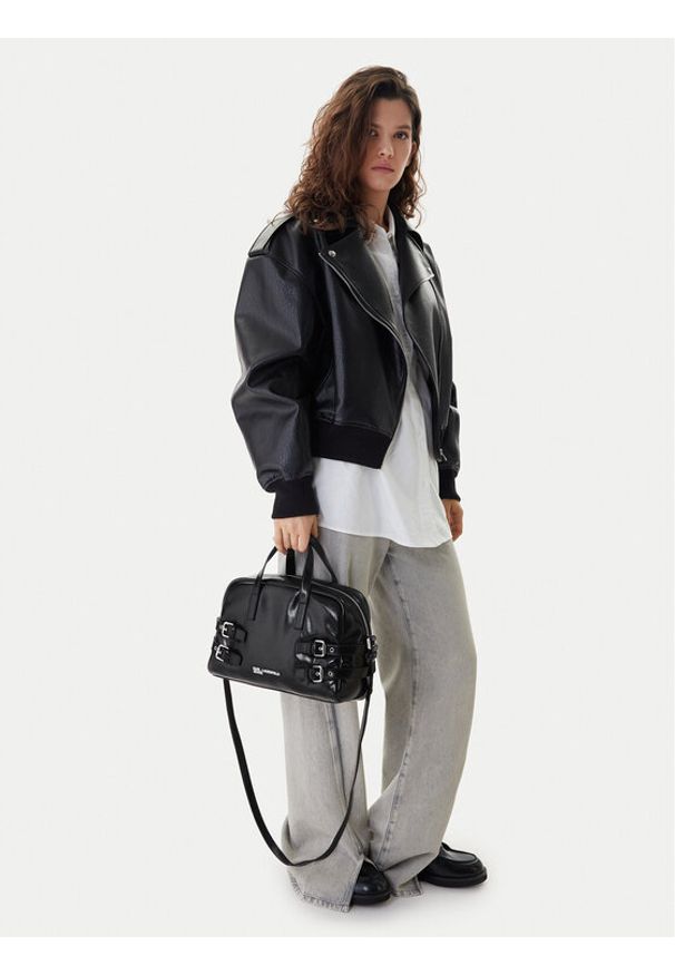 Karl Lagerfeld Jeans Torebka B1W30158 Czarny. Kolor: czarny. Materiał: skórzane